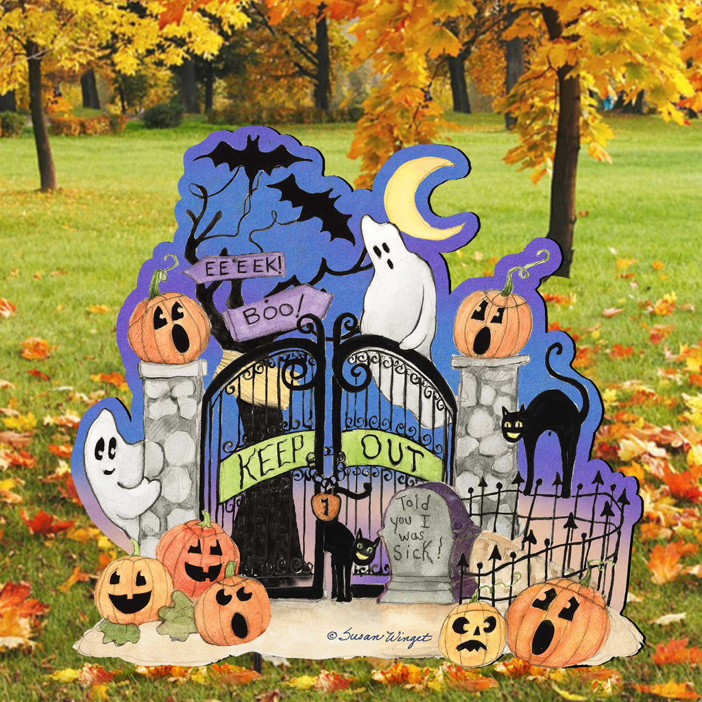 Halloween Scene Outdoor Decor by Susan Winget - Designocracy - 8471205F-SW