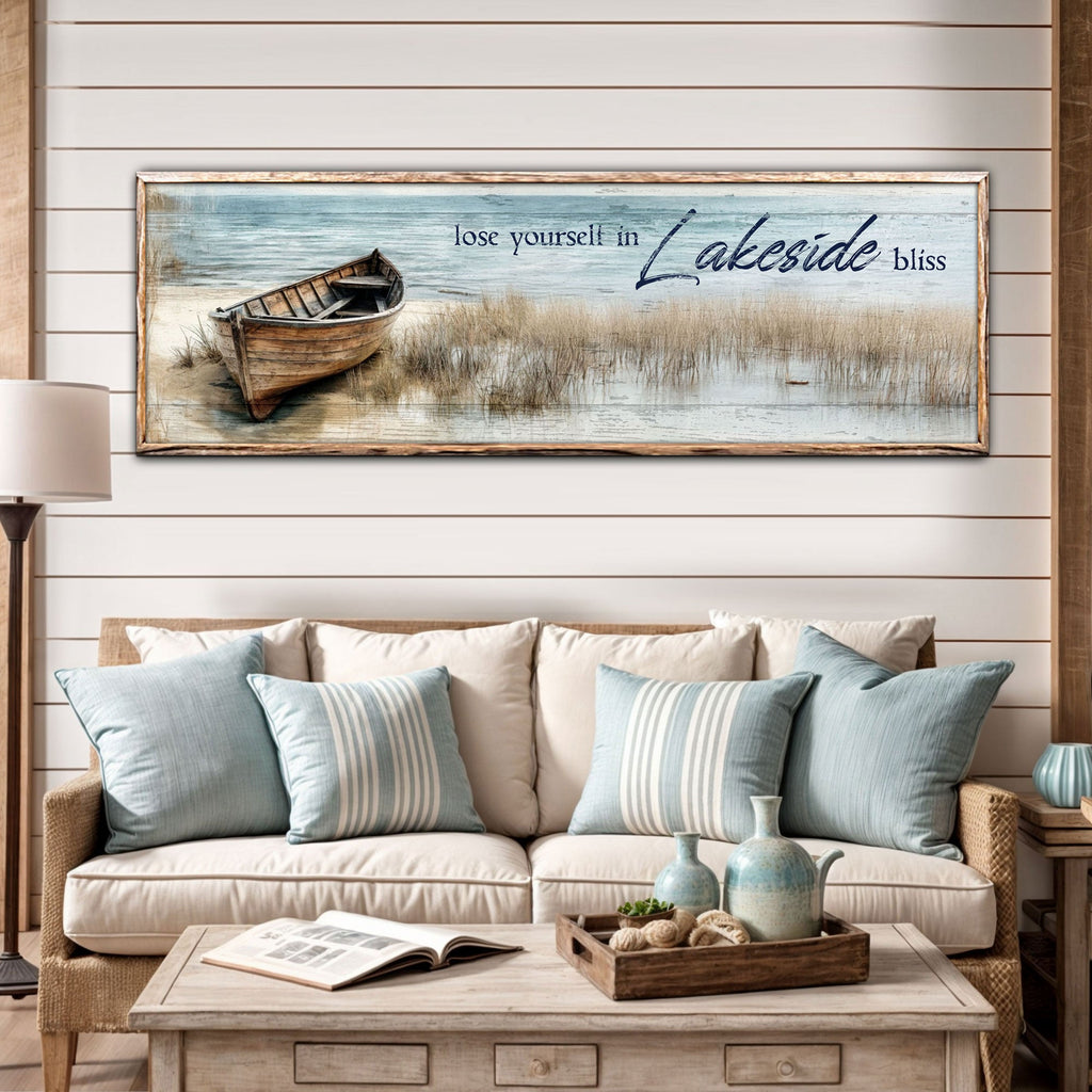 Lose Yourself in Lakeside Bliss Lake House Coastal Sign II