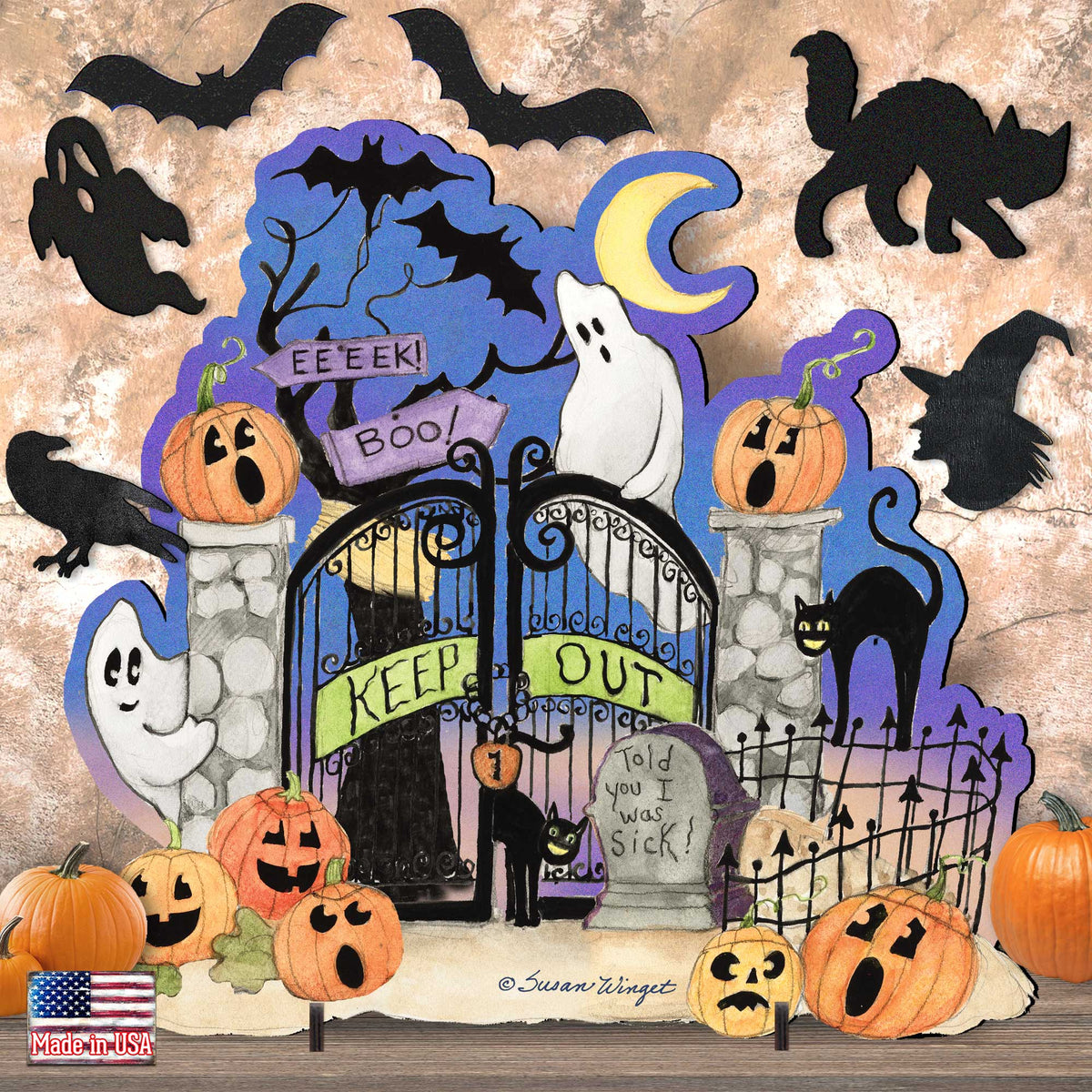 Halloween Scene Outdoor Decor by Susan Winget - Designocracy - 8471205F-SW