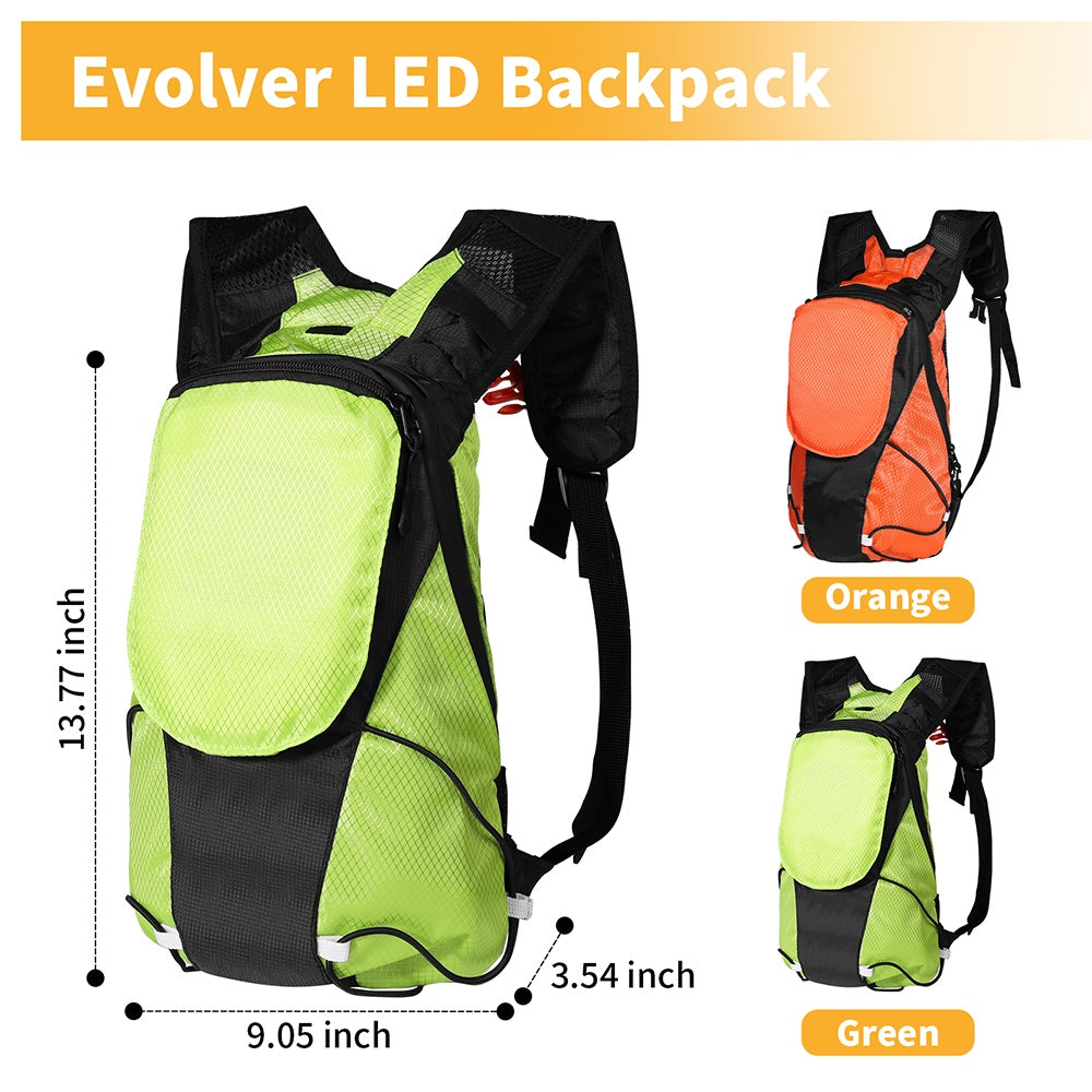 Colorful And Stylish LED Backpack With Music-Synchronized Dynamic Lighting Effects, Lightweight And Convenient For Outdoor Sports, USB Charging, Adjustable Shoulder Straps, Suitable For Night Running,