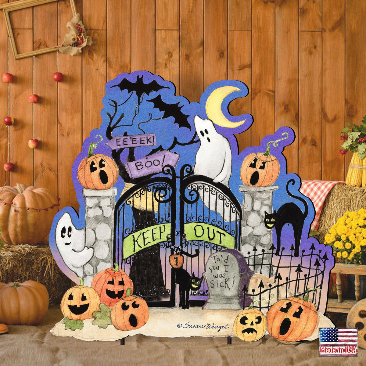 Halloween Scene Outdoor Decor by Susan Winget - Designocracy - 8471205F-SW