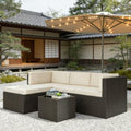 3-piece terrace furniture set, outdoor furniture set, garden set, beige